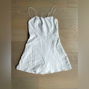 ✨SOLD White linen blend Zara Dress sz S